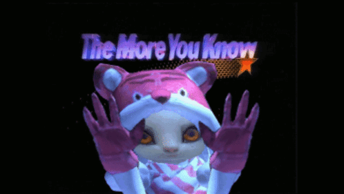 A Picture Of A Cat With The Words " The More You Know " On It GIF