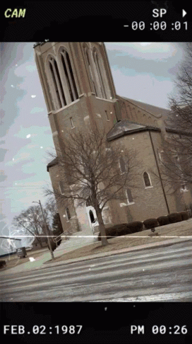 A Picture Of A Church From February 2 1987 GIF