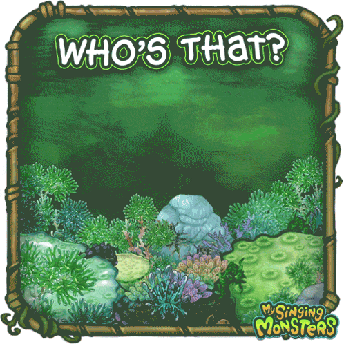 a picture of a coral reef with the words " who 's that "