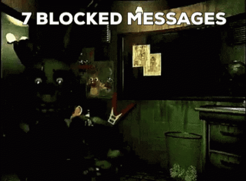 Creepy Bunny With 7 Blocked Messages GIF