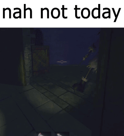 A Picture Of A Creepy Doll With The Words Nah Not Today Reaper On The Bottom GIF