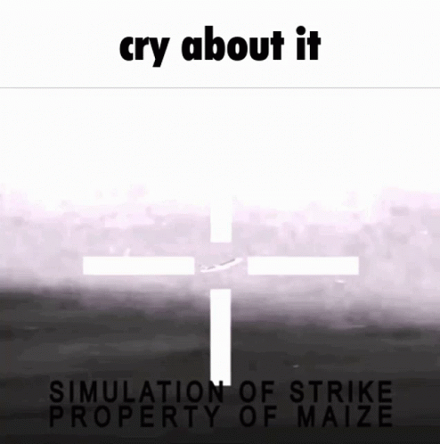 Cross With Cry About It Text GIF