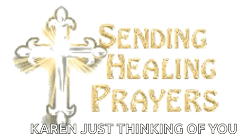A Picture Of A Cross With The Words Sending Healing Prayers GIF