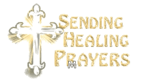 A Picture Of A Cross With The Words Sending Healing Prayers On It GIF