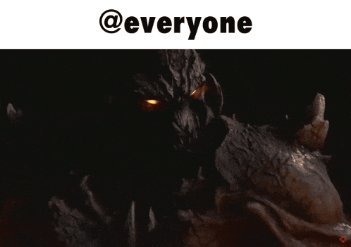 A Picture Of A Demon With The Words Everyone Below It GIF