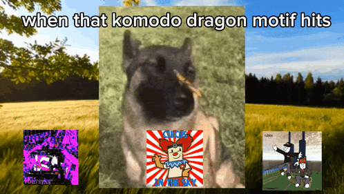 A Picture Of A Dog With A Dragon Motif On It GIF