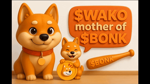 A Picture Of A Dog With A Speech Bubble That Says $ Wako Mother Of $ Bonk GIF