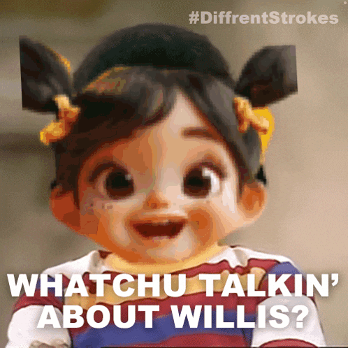 Doll With Caption Whatchu Talkin ' About Willis GIF