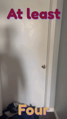A Picture Of A Door With The Words At Least Four On It GIF