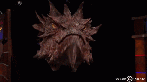A Picture Of A Dragon With The Words Comedy Central On The Bottom GIF