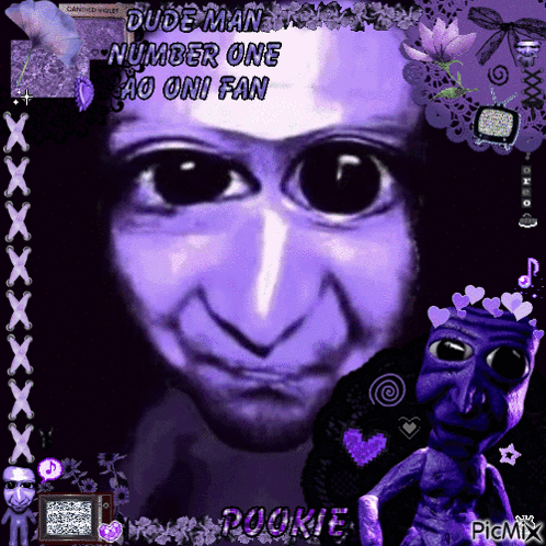 A Picture Of A Face With The Words Dudeman Number One Ao Oni Fan GIF