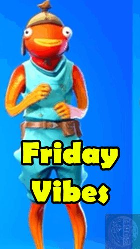 A Picture Of A Fish That Says Friday Vibes On It GIF