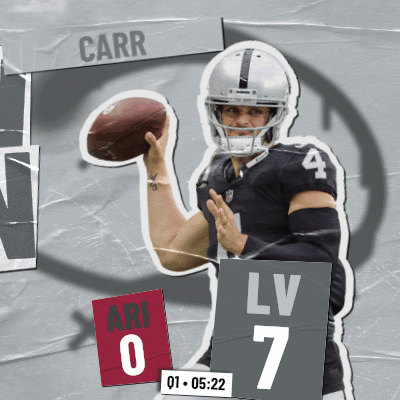 a picture of a football player with the name carr on it