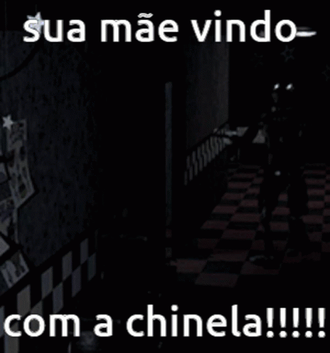 A Picture Of A Fox Says Sua Mãe Vindo Com A Chinela GIF