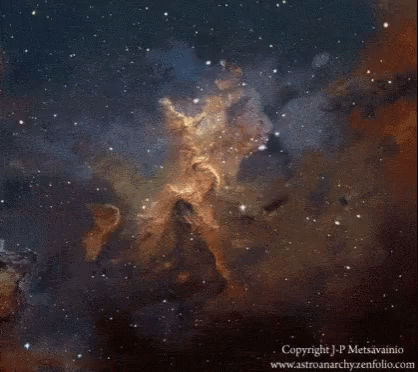 A Picture Of A Galaxy Taken By J-P Metsavainio GIF