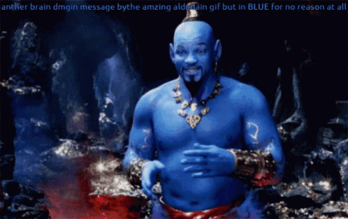 A Picture Of A Genie From The Movie Aladdin GIF