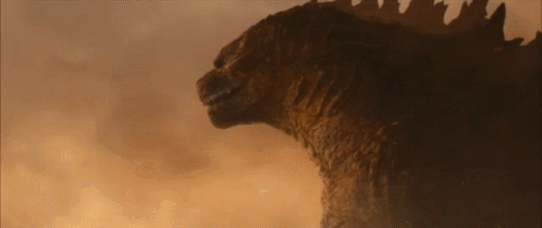 A Picture Of A Giant Monster With The Words Boooooo On The Bottom GIF