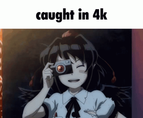 A Picture Of A Girl Taking A Picture With The Words Caught In 4K GIF
