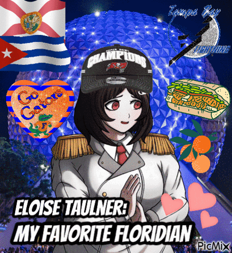 a picture of a girl wearing a tampa bay buccaneers hat