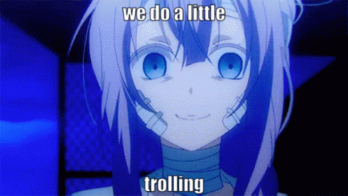 A Picture Of A Girl With A Bandage On Her Face And The Words " We Do A Little Trolling " GIF