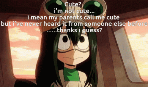 A Picture Of A Girl With A Caption That Says " Cute " GIF