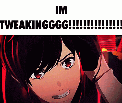 A Picture Of A Girl With A Caption That Says Im Tweakinggg !!! GIF