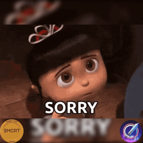 A Picture Of A Girl With A Crown On Her Head And The Words Sorry GIF