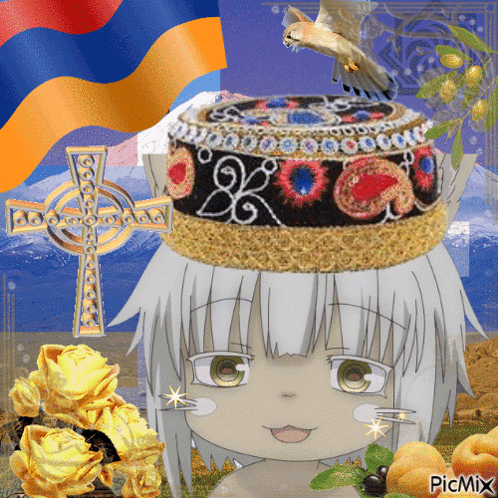 A Picture Of A Girl With A Crown On Her Head Has The Word Picmix At The Bottom GIF