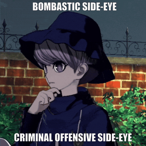 A Picture Of A Girl With A Hat That Says Bombastic Side-Eye GIF