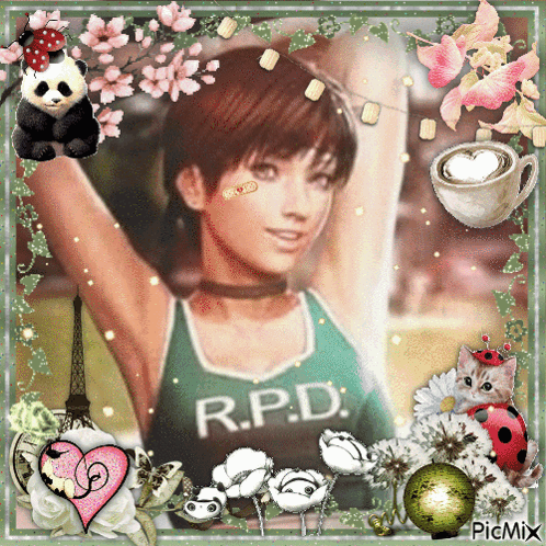 A Picture Of A Girl With A R.p.d. Shirt GIF