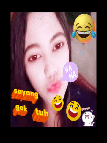 A Picture Of A Girl With A Speech Bubble That Says Ha Ha GIF