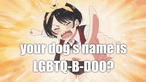 A Picture Of A Girl With A Yellow Bow In Her Hair And The Words What Does The Second " B " Stand For ? GIF
