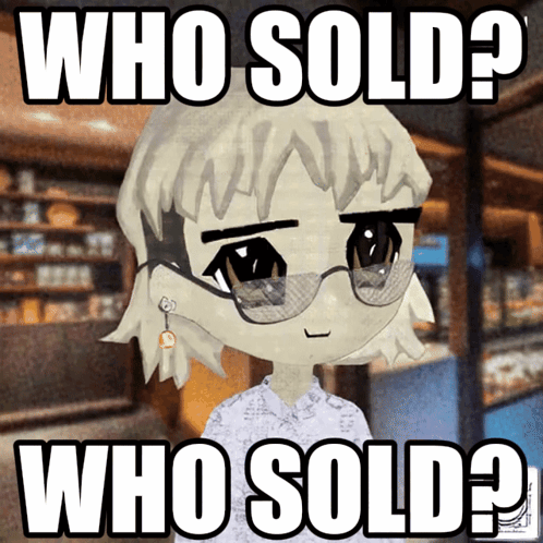A Picture Of A Girl With Glasses And The Words " Who Sold " GIF