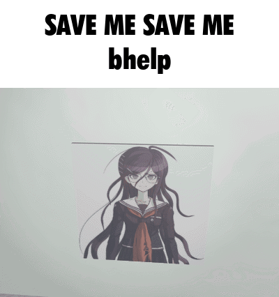 A Picture Of A Girl With Long Hair And The Words `` Save Me Save Me Bhelp '' GIF