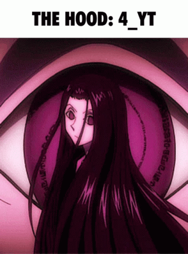 A Picture Of A Girl With Long Hair And The Words " The Hood 4 Yt " GIF