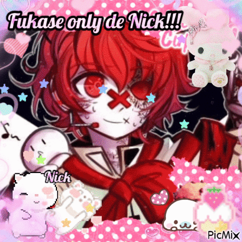 A Picture Of A Girl With Red Hair And The Words Fukase Only De Nick On The Bottom GIF