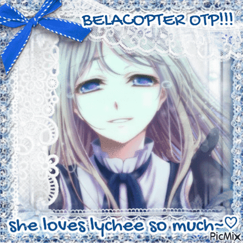 A Picture Of A Girl With The Caption " Belacopter Otp " GIF