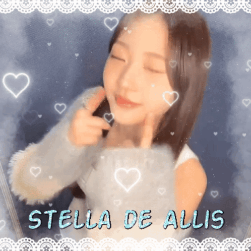 A Picture Of A Girl With The Name Stella De Allis GIF