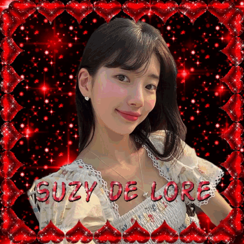A Picture Of A Girl With The Name Suzy De Lore GIF