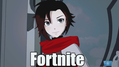 A Picture Of A Girl With The Word Fortnite Written On It GIF