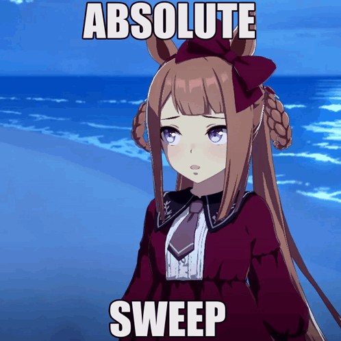 A Picture Of A Girl With The Words Absolute Sweep GIF