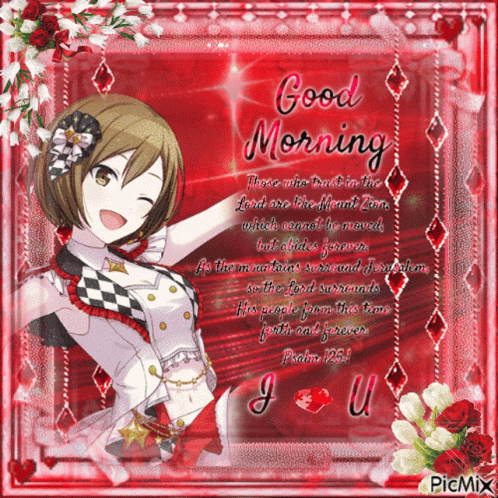 A Picture Of A Girl With The Words Good Morning GIF