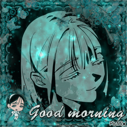 A Picture Of A Girl With The Words Good Morning GIF