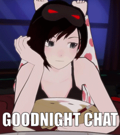 A Picture Of A Girl With The Words Goodnight Chat GIF