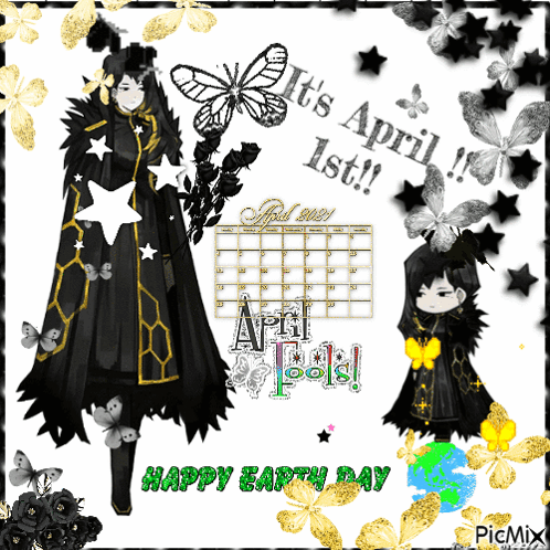 A Picture Of A Girl With The Words Happy Earth Day GIF