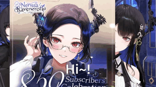 A Picture Of A Girl With The Words Hi Subscribers Celebration GIF
