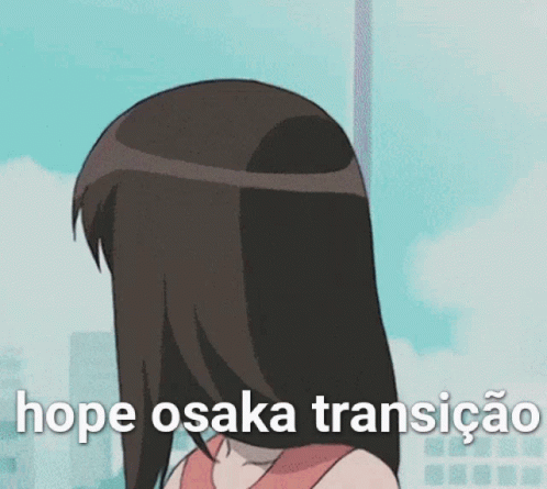 A Picture Of A Girl With The Words Hope Osaka Transicao Written Below Her GIF