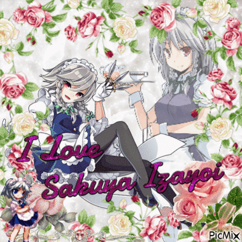 A Picture Of A Girl With The Words I Love Sakura Izapi On It GIF