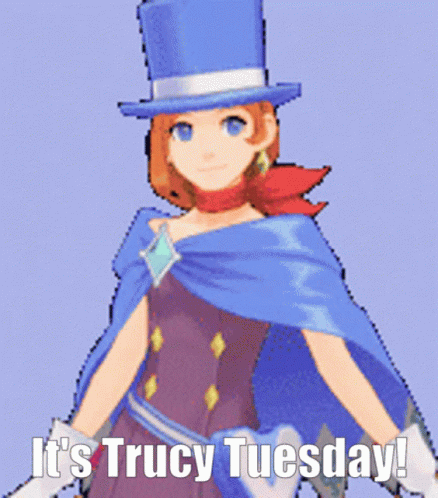 A Picture Of A Girl With The Words It 'S Tracy Tuesday GIF