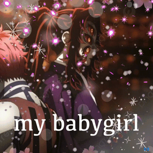 A Picture Of A Girl With The Words My Babygirl GIF